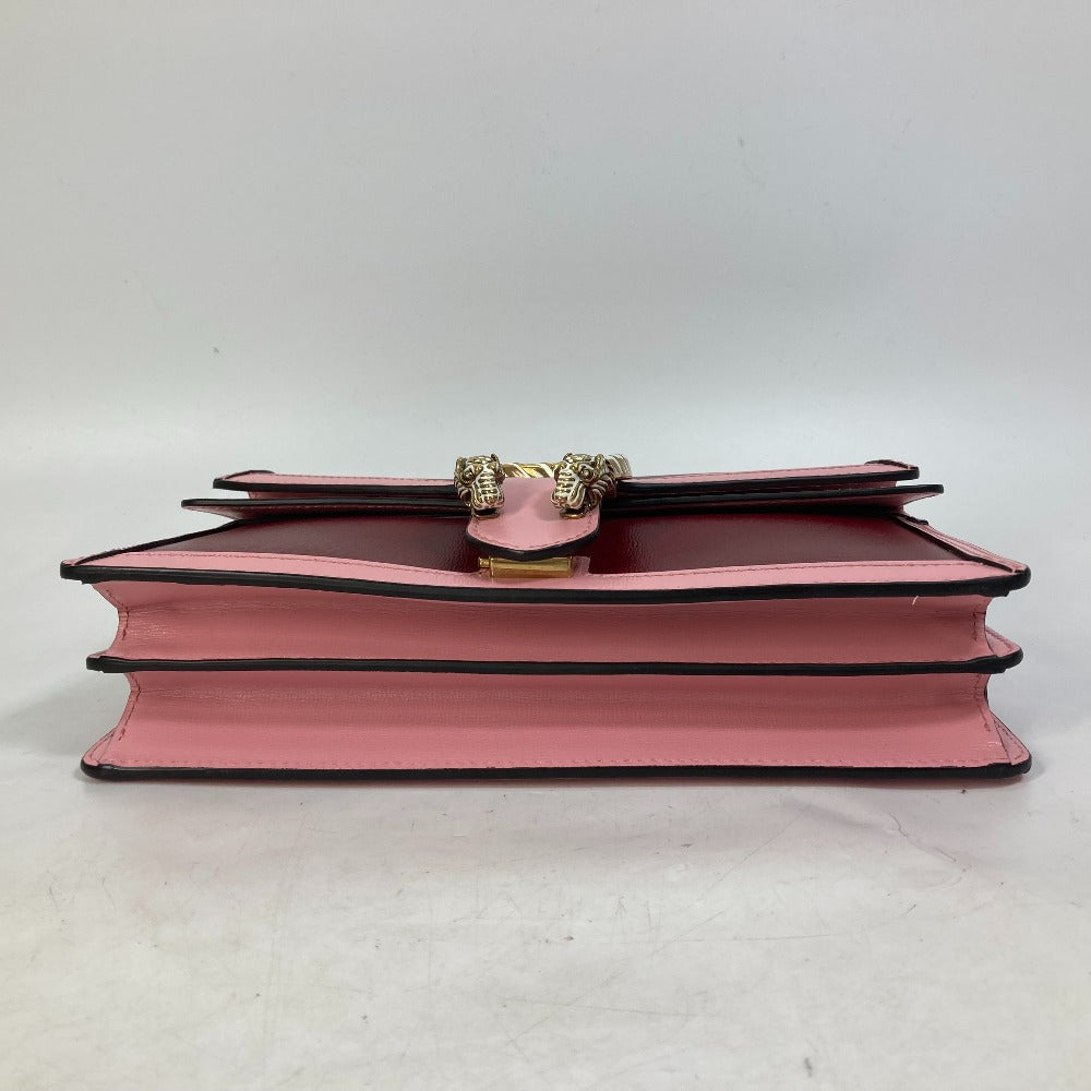 GUCCI Shoulder Bag 400249 leather pink Bicolor Bag Duonisos Women Used