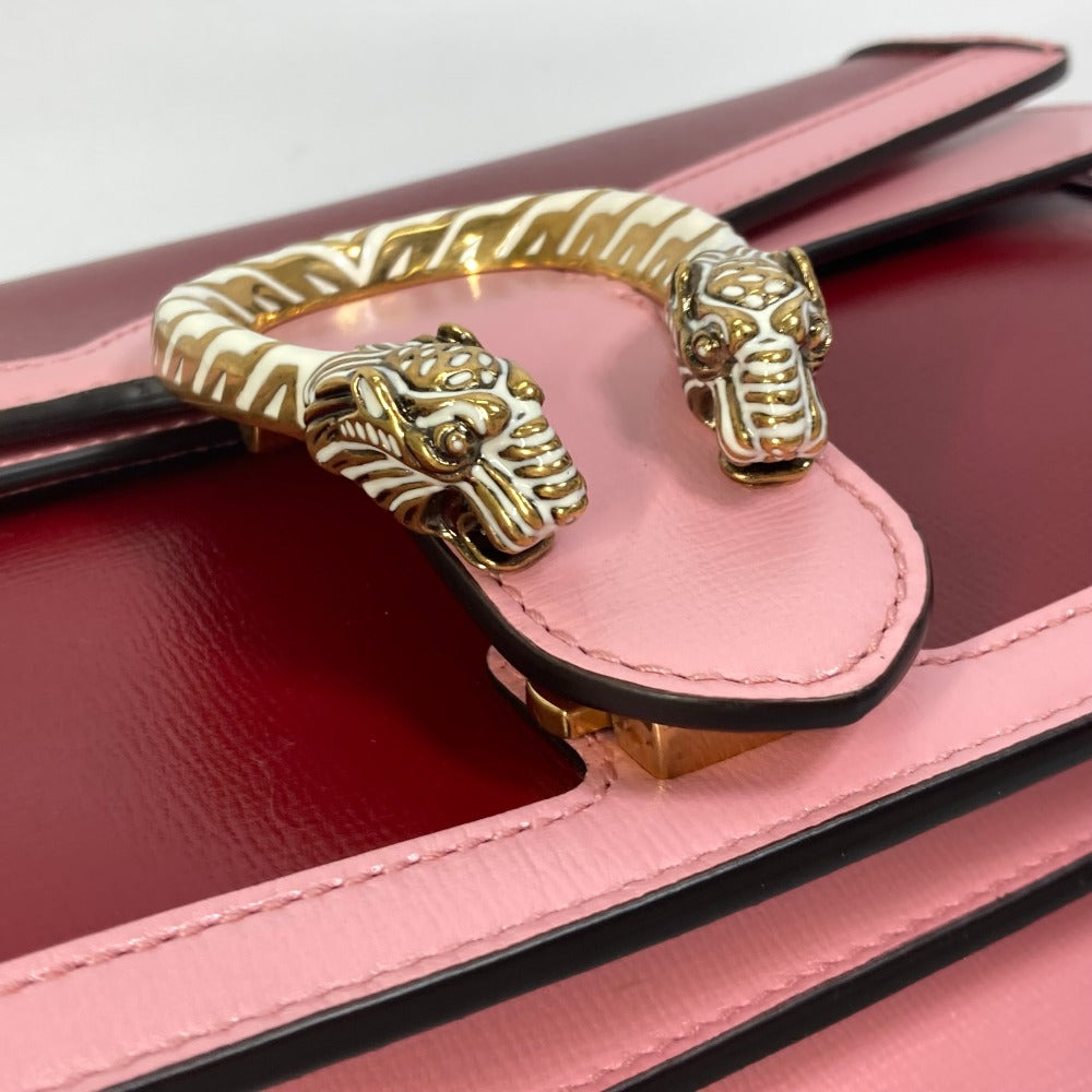 GUCCI Shoulder Bag 400249 leather pink Bicolor Bag Duonisos Women Used
