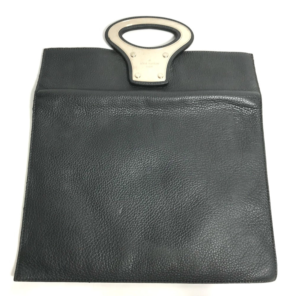 LOUIS VUITTON Clutch bag M48811 Taurillon Clemence Leather black Bag portfolio mens Used
