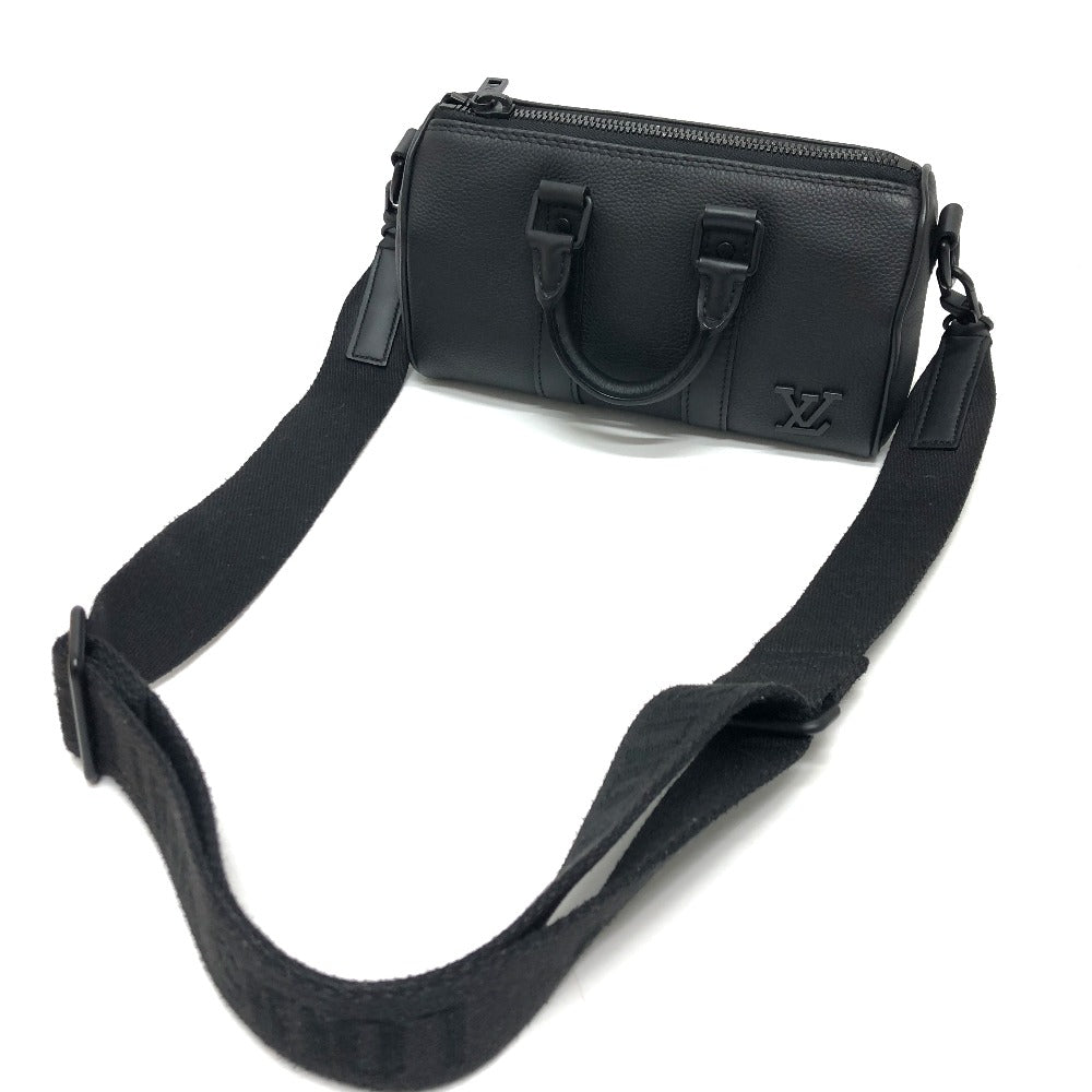 LOUIS VUITTON Boston Duffel bag M80950 Taurillon Clemence Leather black Aerogram Keepall XS