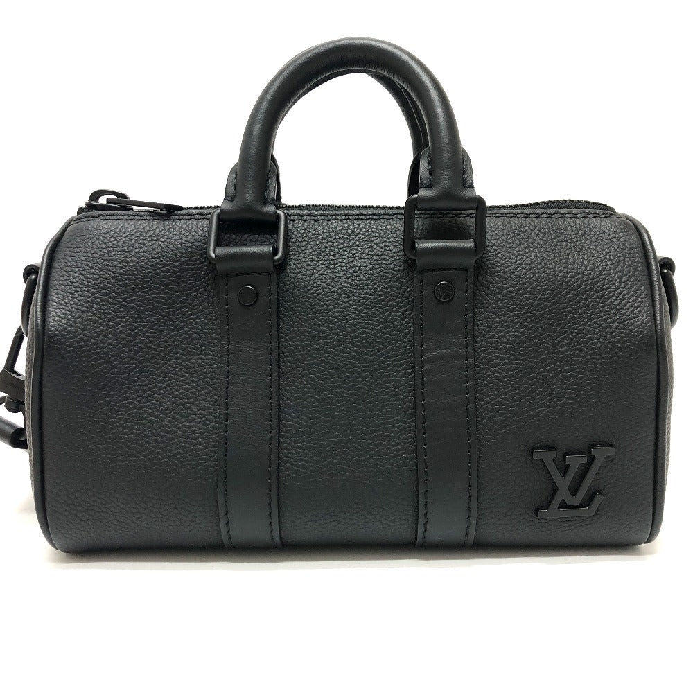 LOUIS VUITTON Boston Duffel bag M80950 Taurillon Clemence Leather black Aerogram Keepall XS