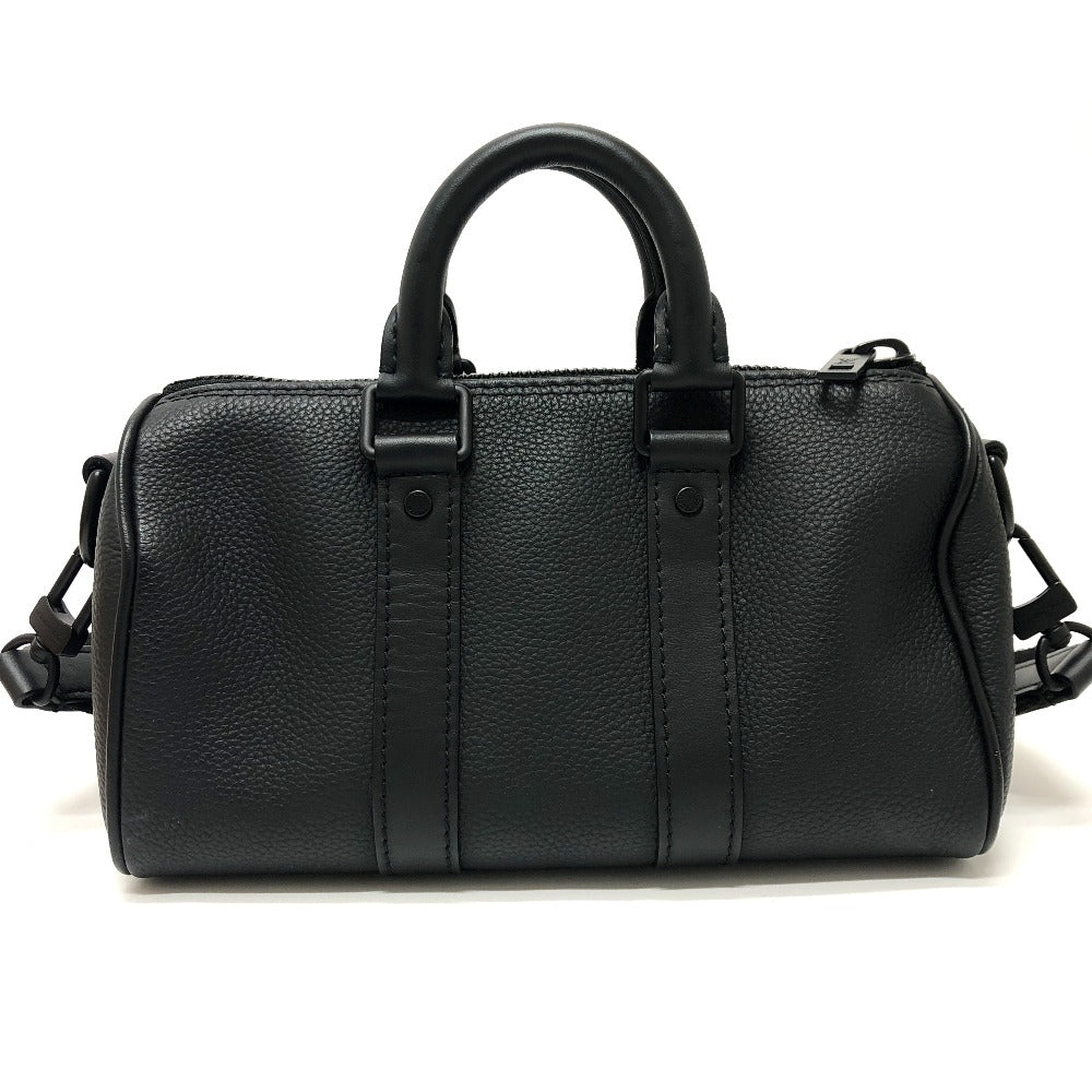 LOUIS VUITTON Boston Duffel bag M80950 Taurillon Clemence Leather black Aerogram Keepall XS