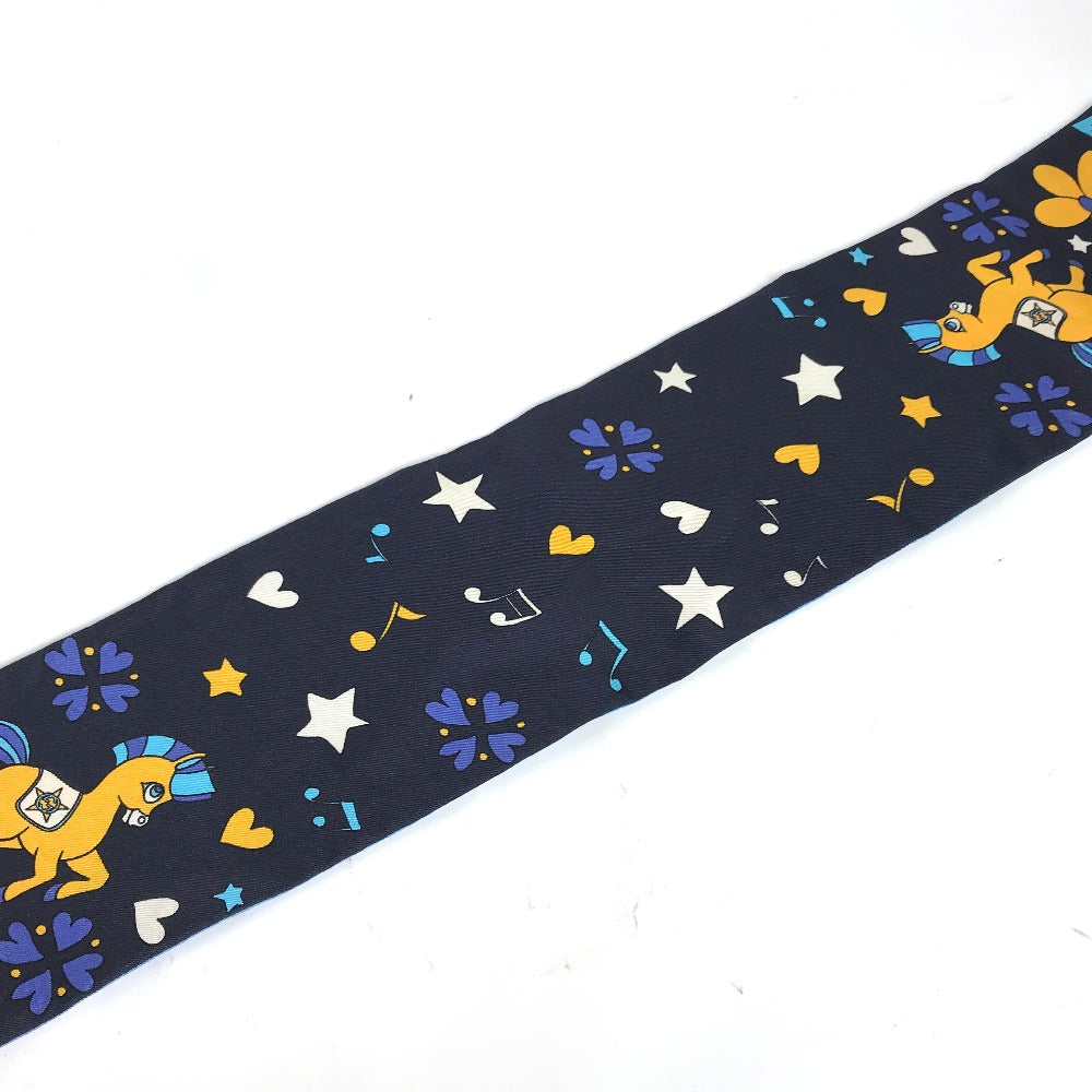 GUCCI scarf 698734 silk blue bandeau scarf Women Used