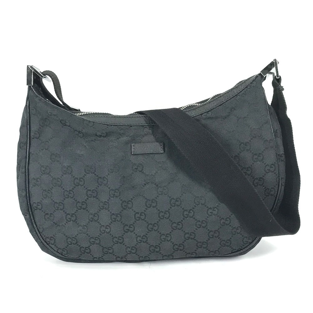 GUCCI Shoulder Bag 122790 Leather / canvas black GG Women Used