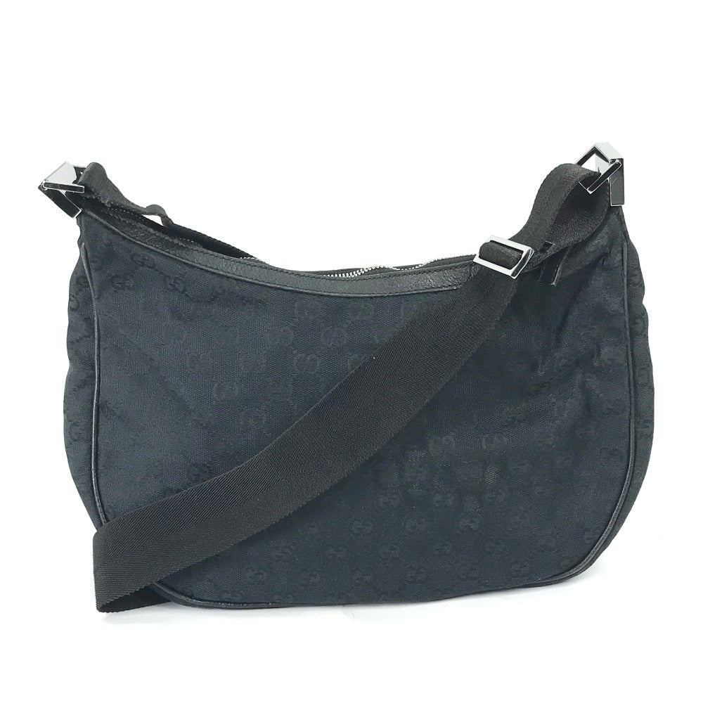 GUCCI Shoulder Bag 122790 Leather / canvas black GG Women Used