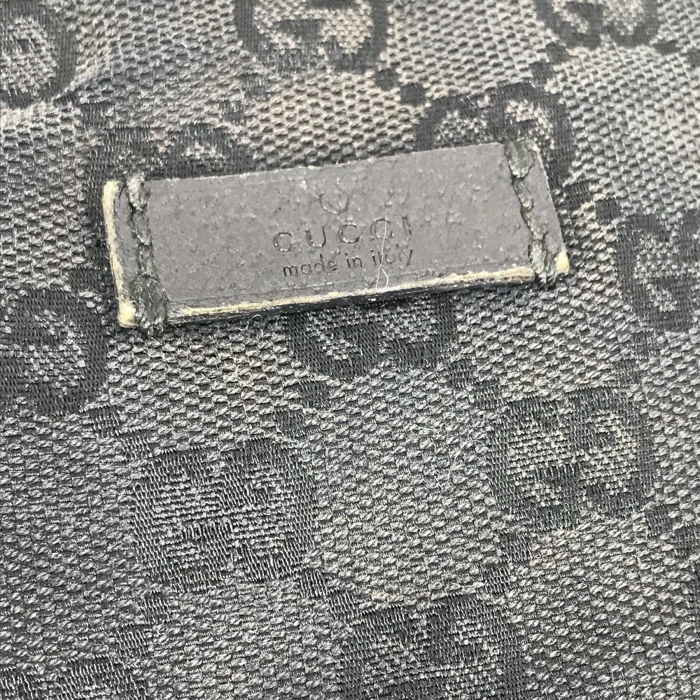 GUCCI Shoulder Bag 122790 Leather / canvas black GG Women Used