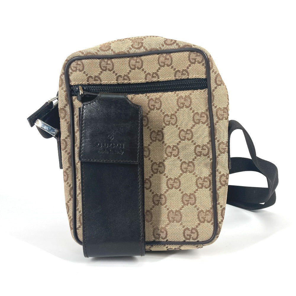 GUCCI Shoulder Bag 018 1619 Canvas / leather beige Pochette GG Women Used