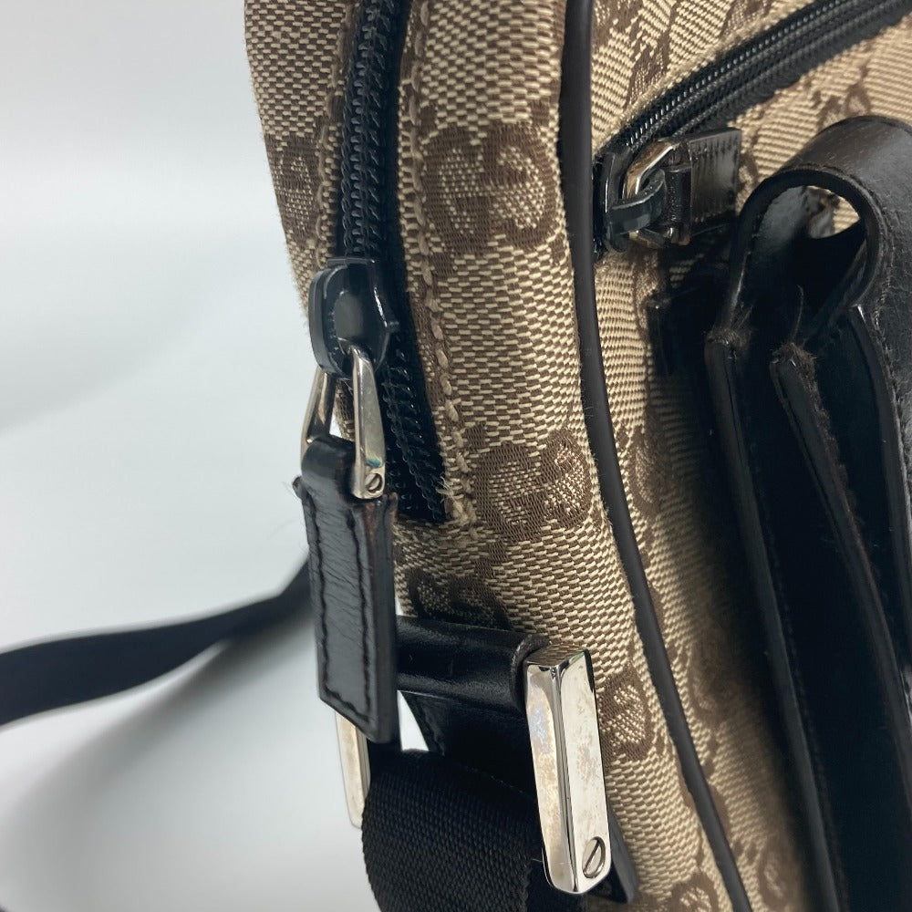 GUCCI Shoulder Bag 018 1619 Canvas / leather beige Pochette GG Women Used