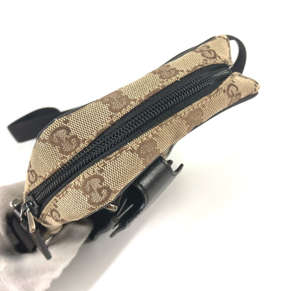 GUCCI Shoulder Bag 018 1619 Canvas / leather beige Pochette GG Women Used