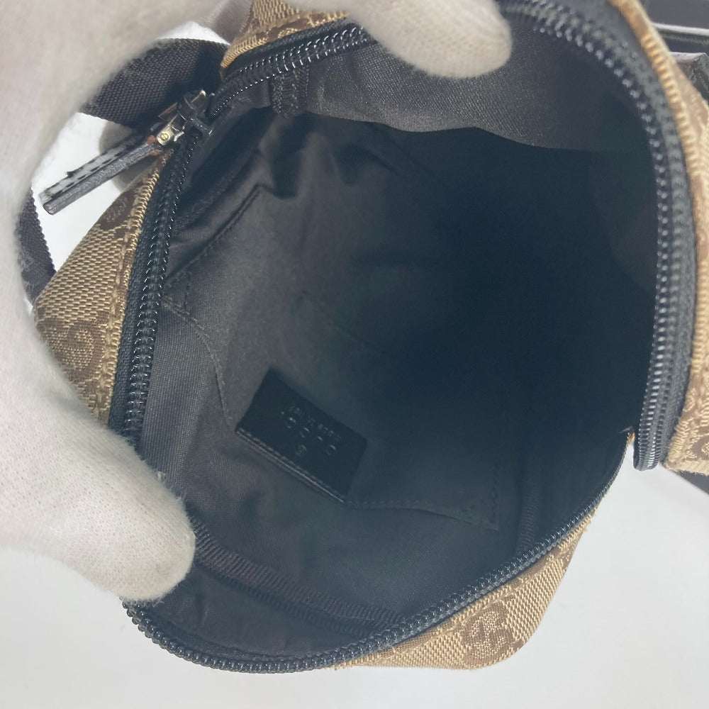 GUCCI Shoulder Bag 018 1619 Canvas / leather beige Pochette GG Women Used