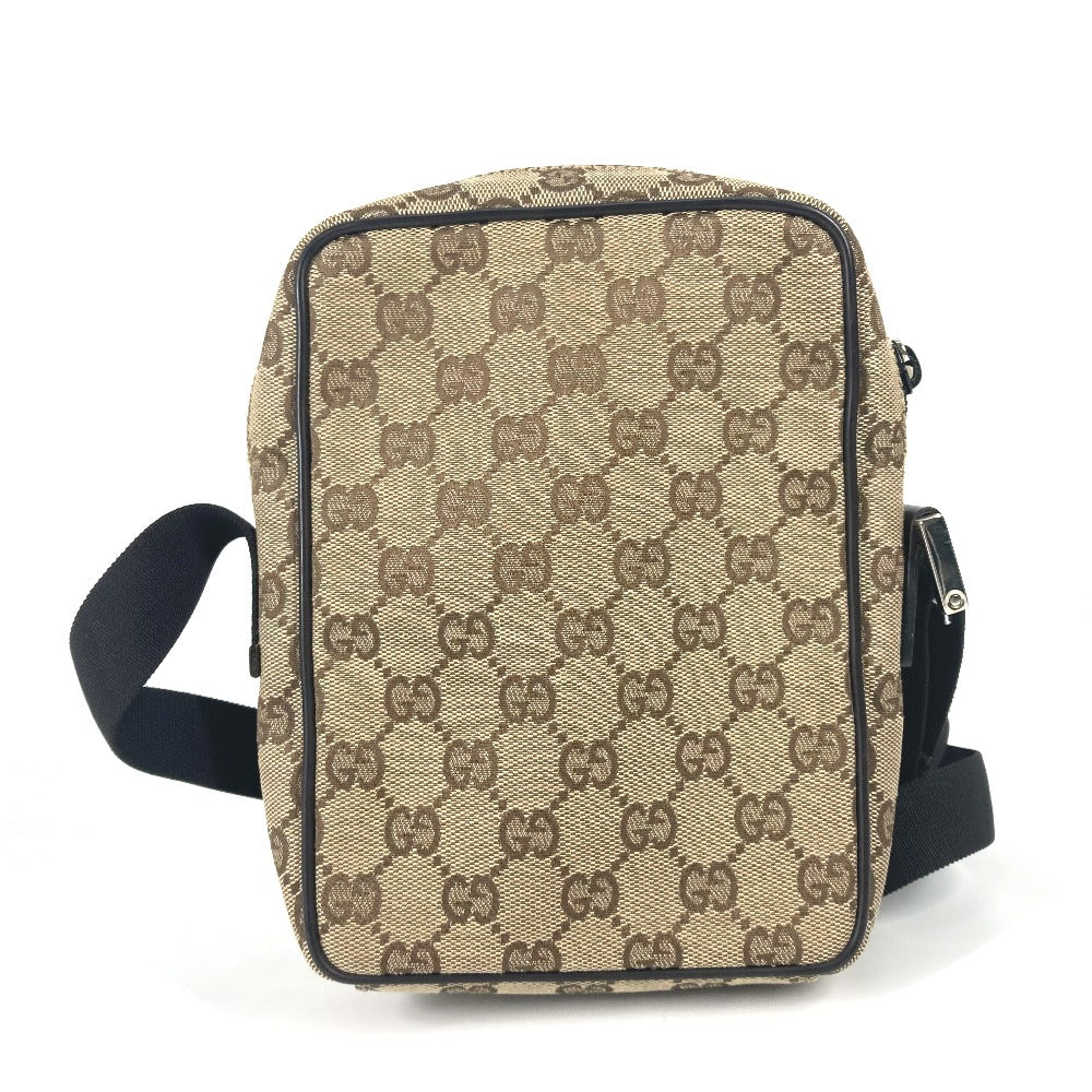 GUCCI Shoulder Bag 018 1619 Canvas / leather beige Pochette GG Women Used