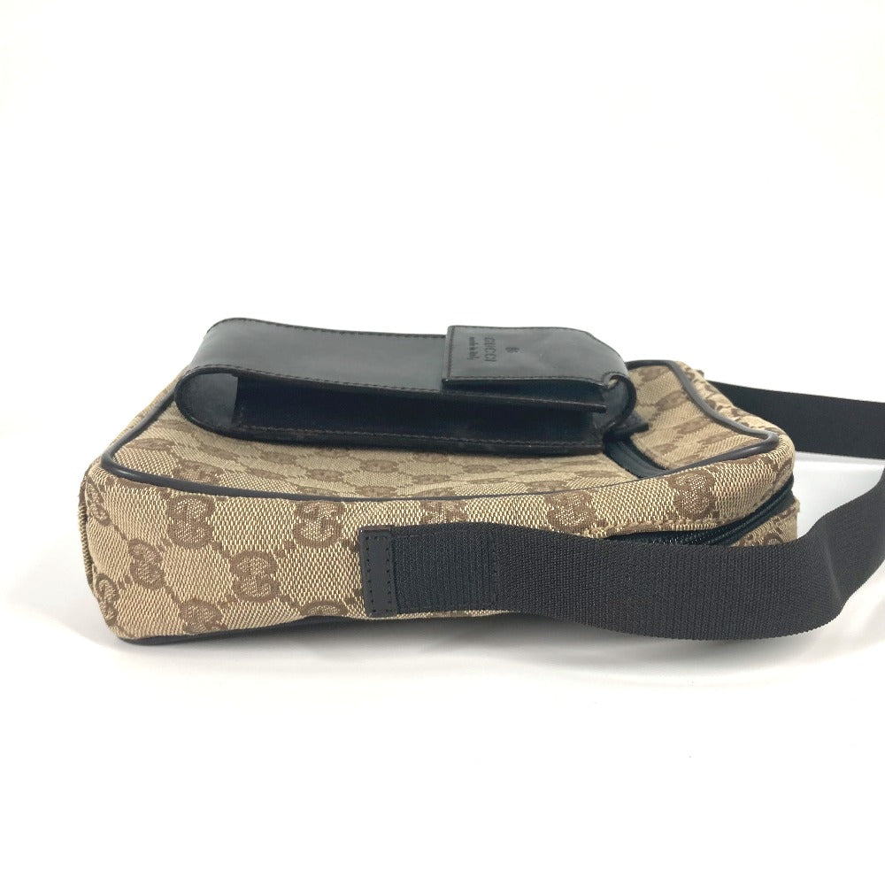 GUCCI Shoulder Bag 018 1619 Canvas / leather beige Pochette GG Women Used