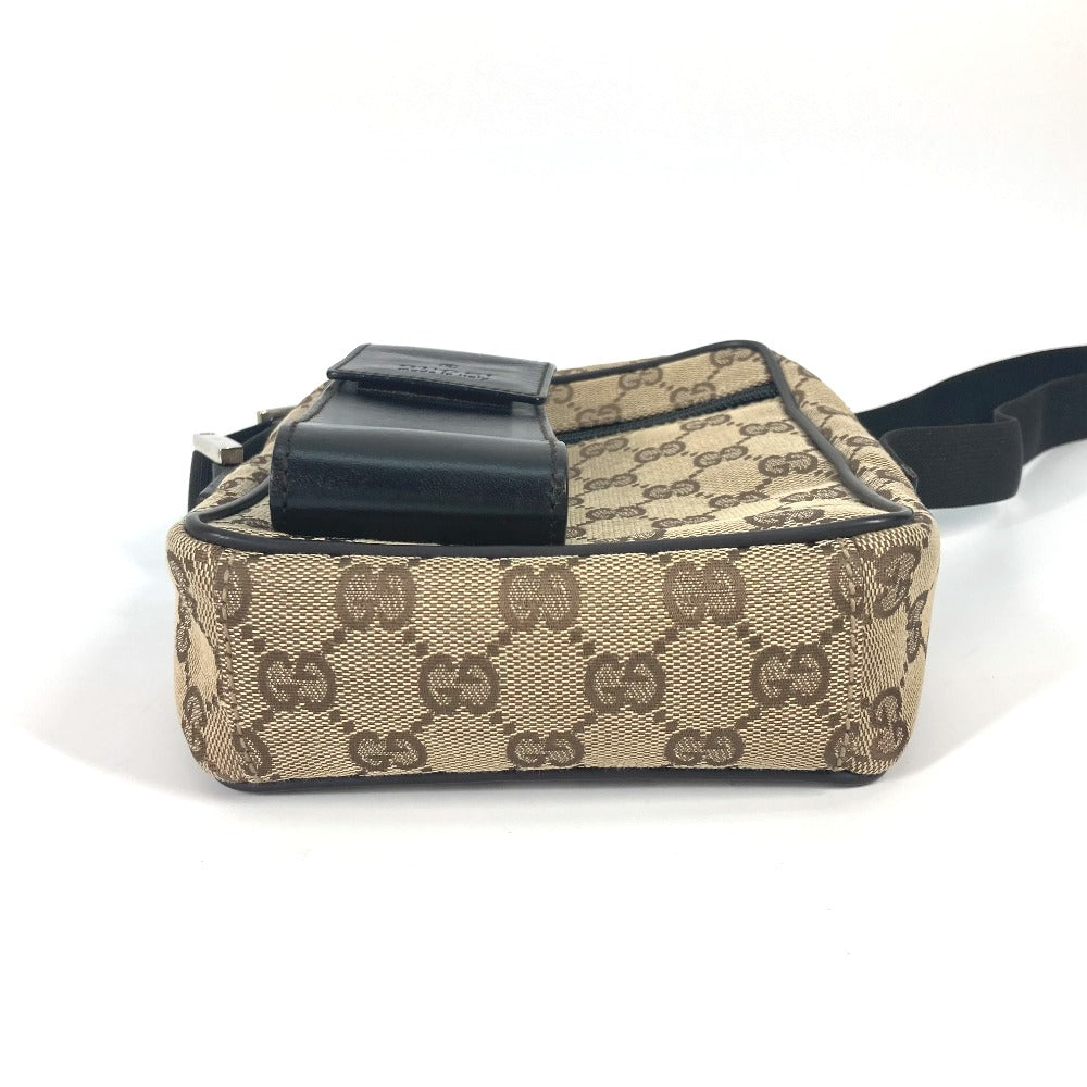 GUCCI Shoulder Bag 018 1619 Canvas / leather beige Pochette GG Women Used