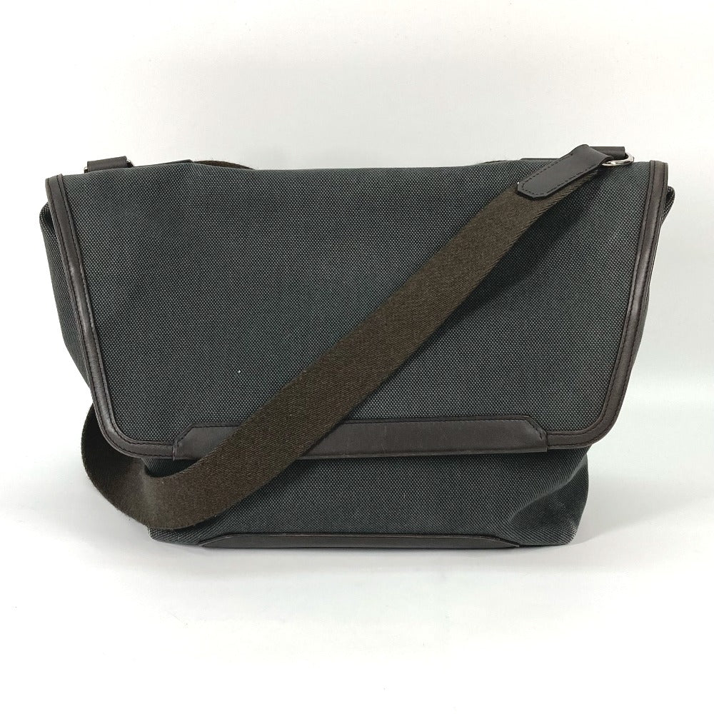 HERMES Shoulder Bag Canvas / leather khaki flap 2way handbag Allele Tour mens Used