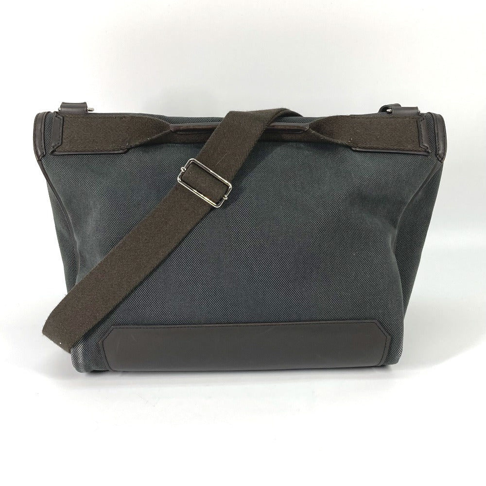 HERMES Shoulder Bag Canvas / leather khaki flap 2way handbag Allele Tour mens Used