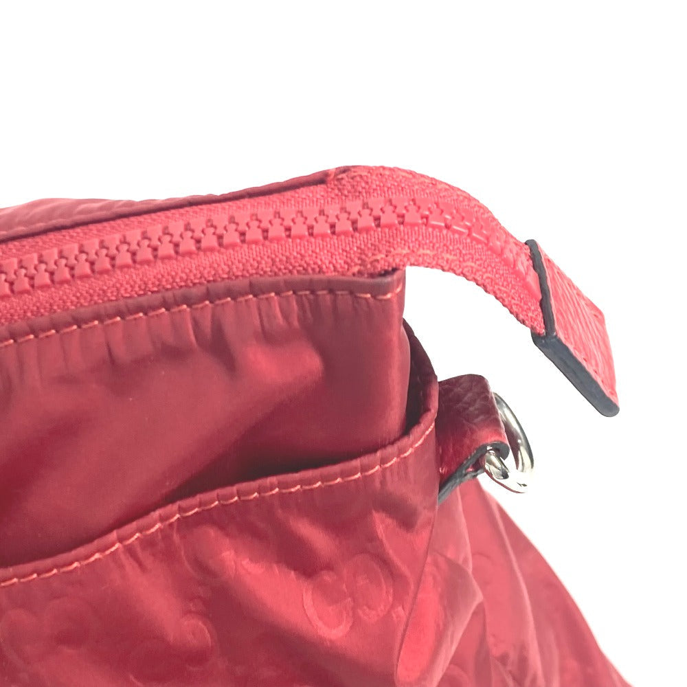 GUCCI Tote Bag 510333 Nylon, Leather Red GG