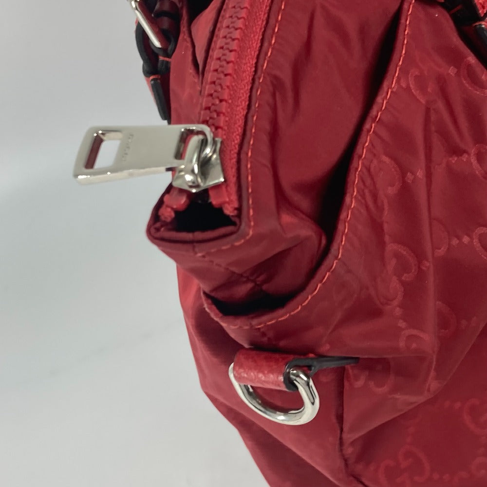 GUCCI Tote Bag 510333 Nylon, Leather Red GG