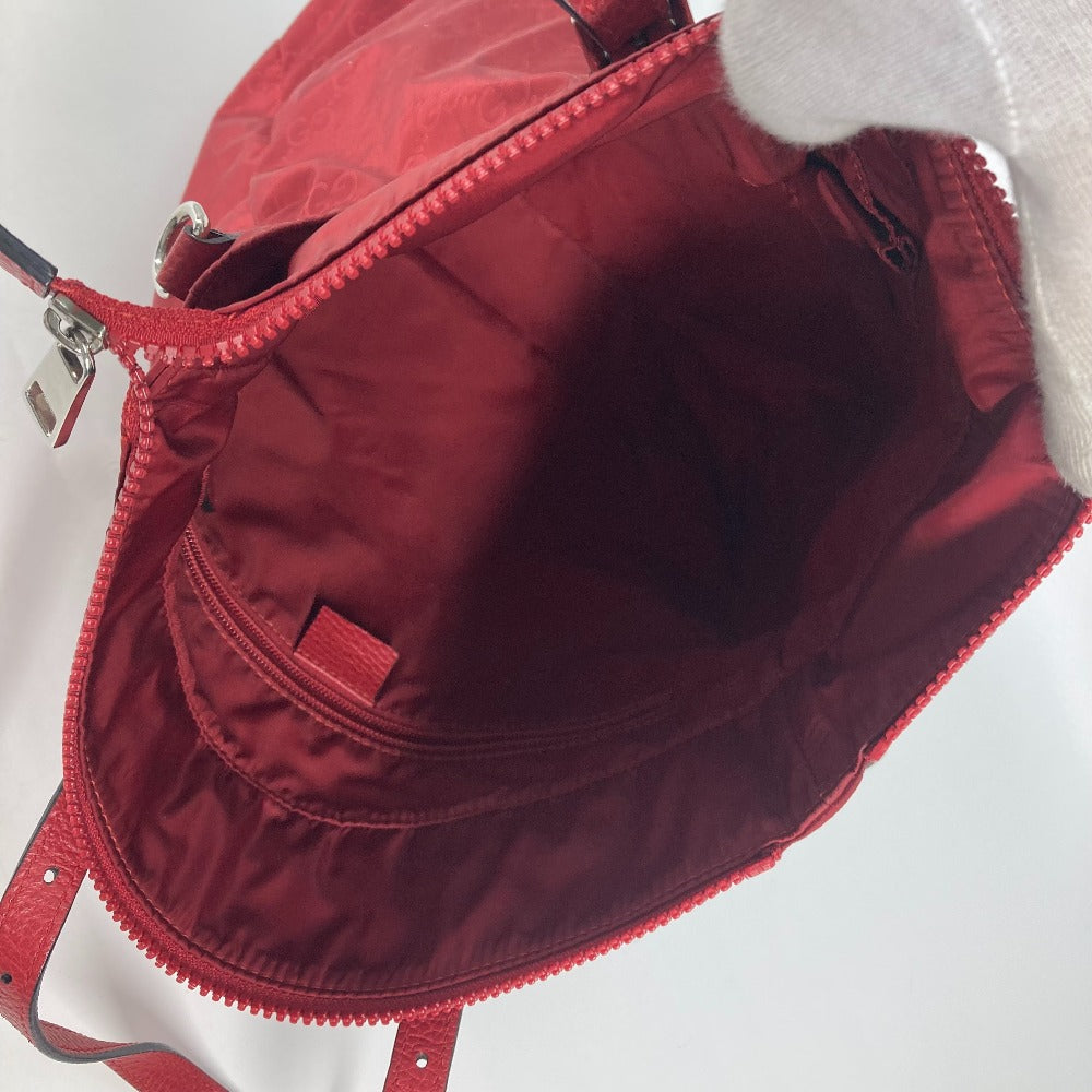 GUCCI Tote Bag 510333 Nylon, Leather Red GG