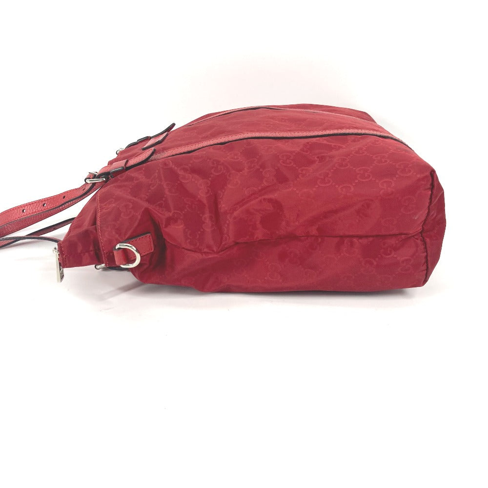 GUCCI Tote Bag 510333 Nylon, Leather Red GG