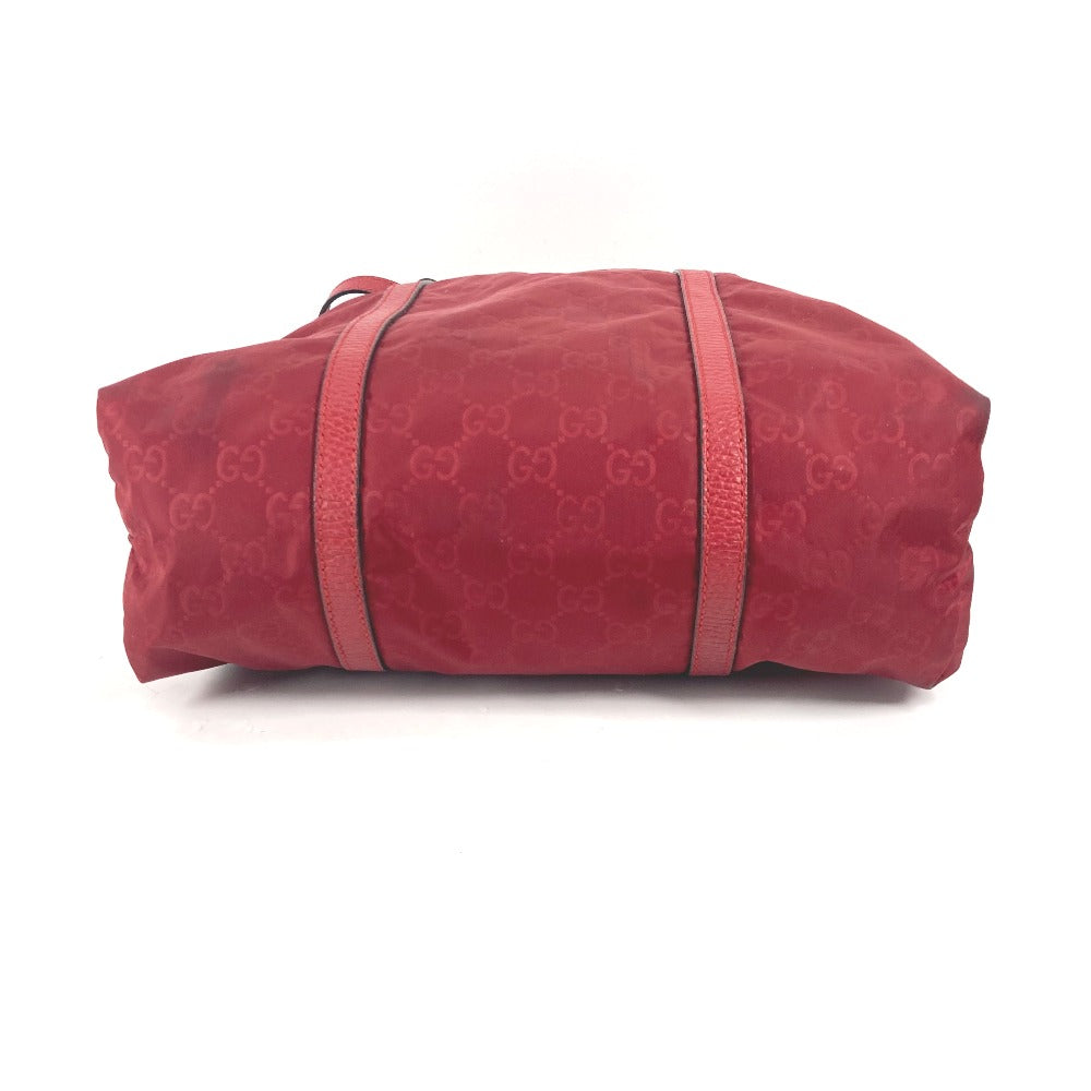 GUCCI Tote Bag 510333 Nylon, Leather Red GG