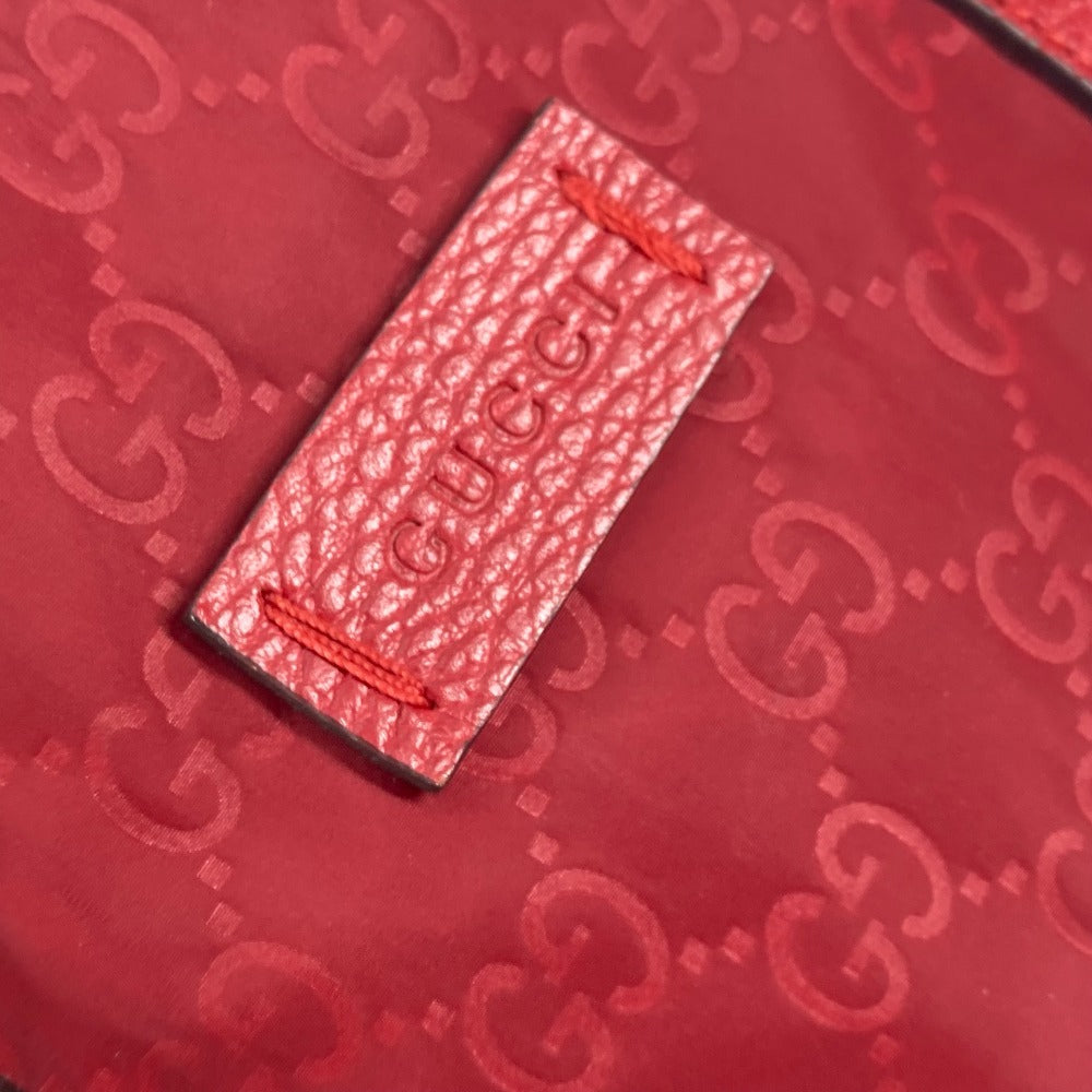 GUCCI Tote Bag 510333 Nylon, Leather Red GG