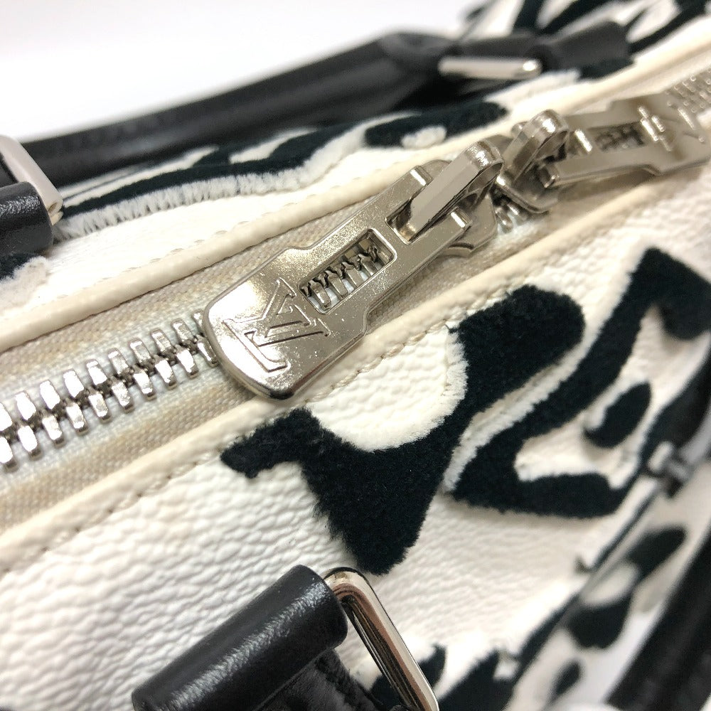 LOUIS VUITTON Boston Duffel bag M45563 leather White x black Tufted Monogram Canvas VxUF Speedy bandouliere 25
