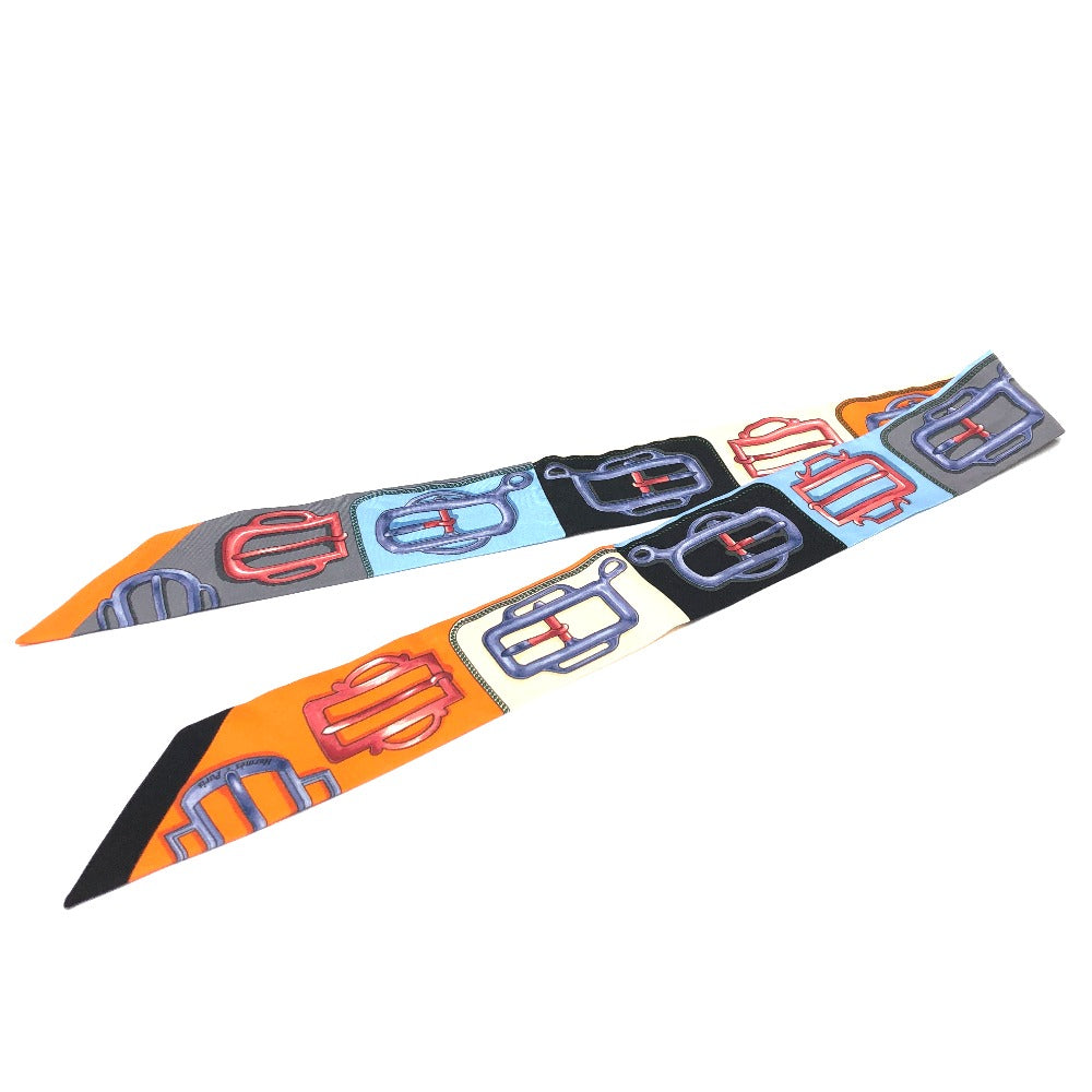 HERMES scarf silk multicolor Attelage Attrage Buckle Women Used