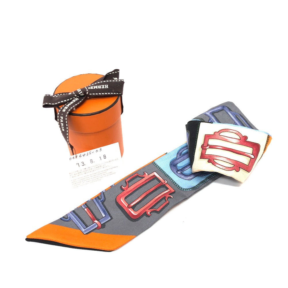 HERMES scarf silk multicolor Attelage Attrage Buckle Women Used