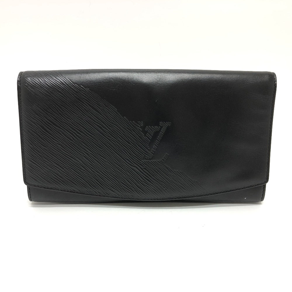 LOUIS VUITTON Clutch bag leather black Epi Aegean Opera