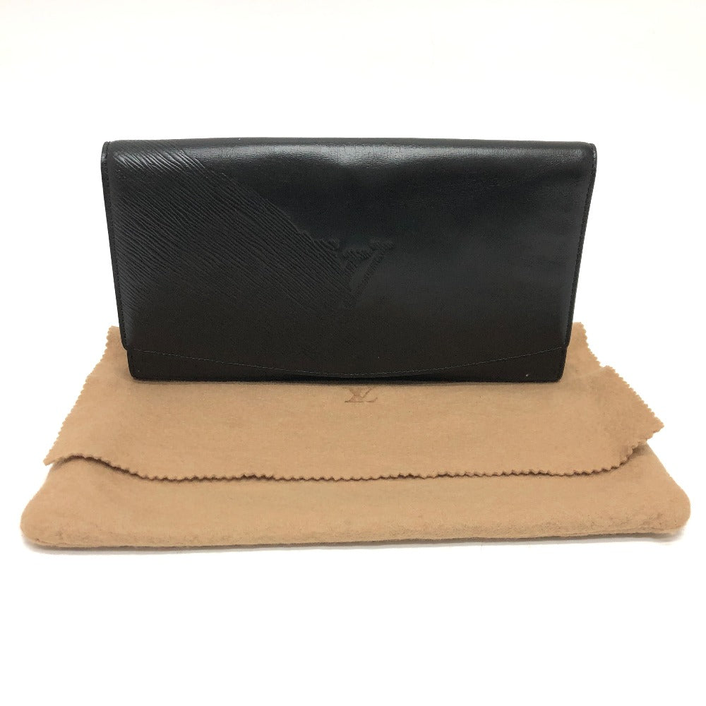 LOUIS VUITTON Clutch bag leather black Epi Aegean Opera