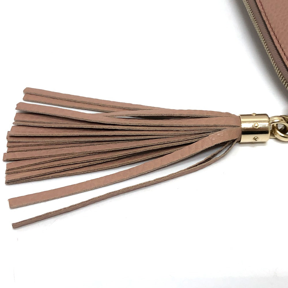 GUCCI Handbag 282307 leather pink beige Soho Interlocking G Women Used