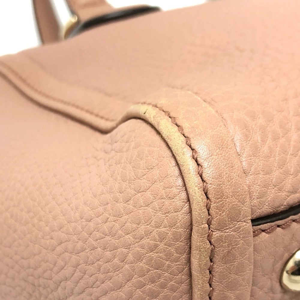GUCCI Handbag 282307 leather pink beige Soho Interlocking G Women Used