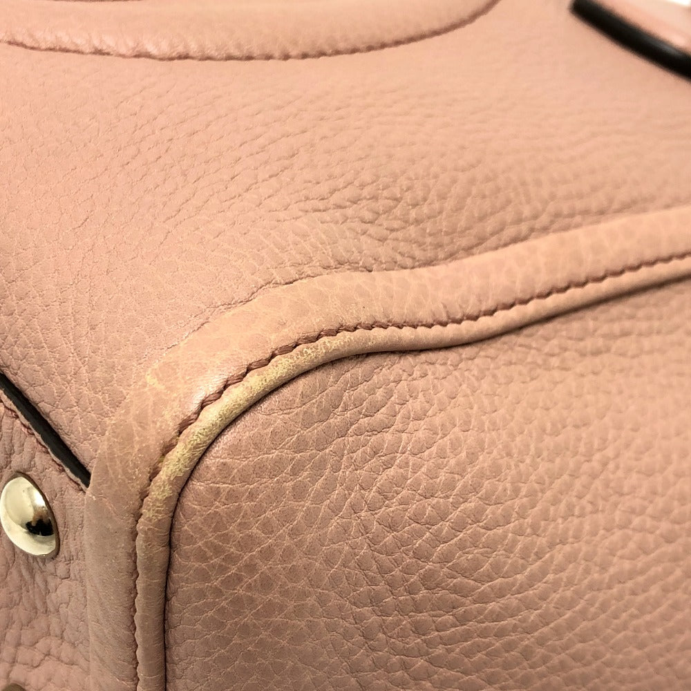 GUCCI Handbag 282307 leather pink beige Soho Interlocking G Women Used