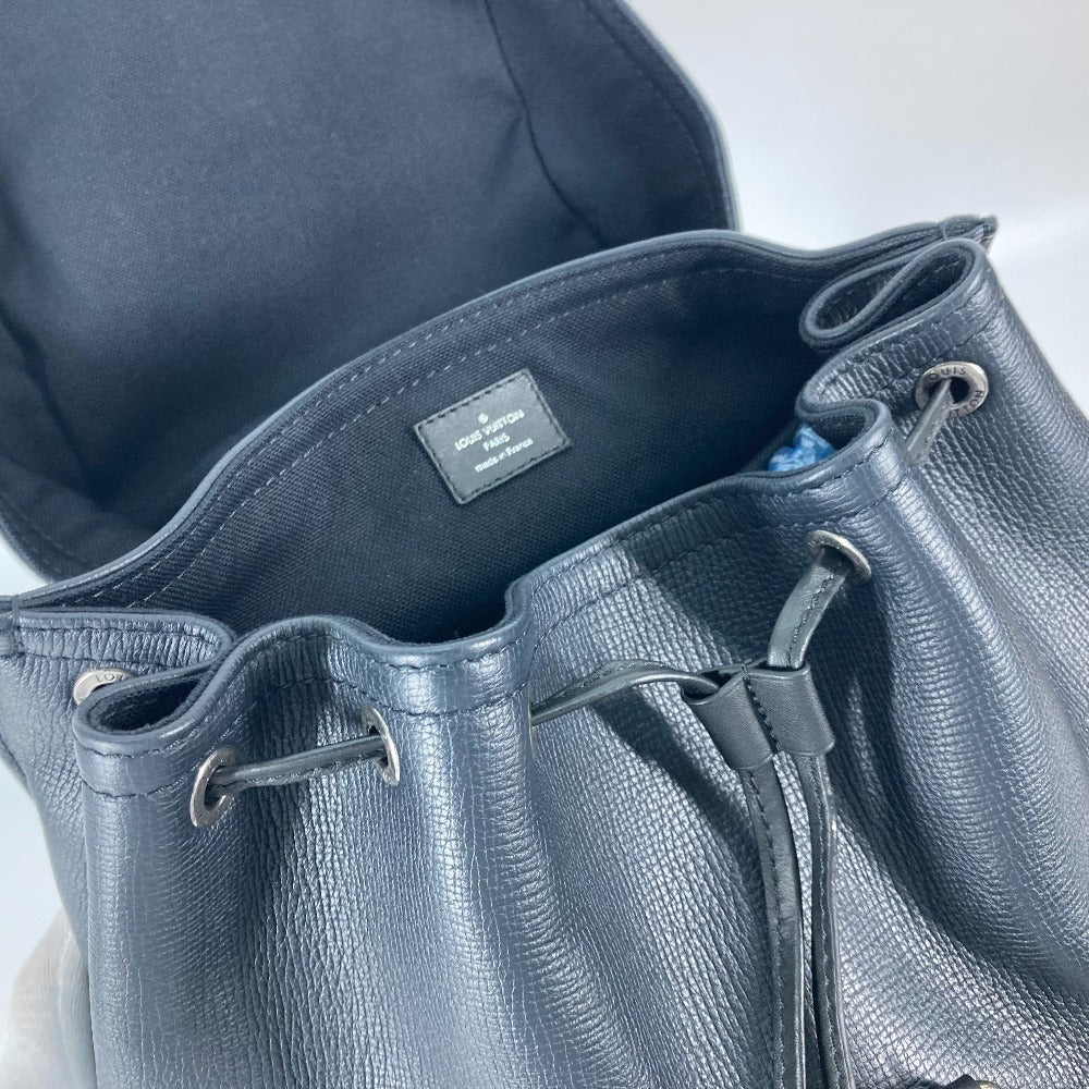 LOUIS VUITTON Backpack M54960 Utah leather Navy Utah Canyon Backpack mens Used