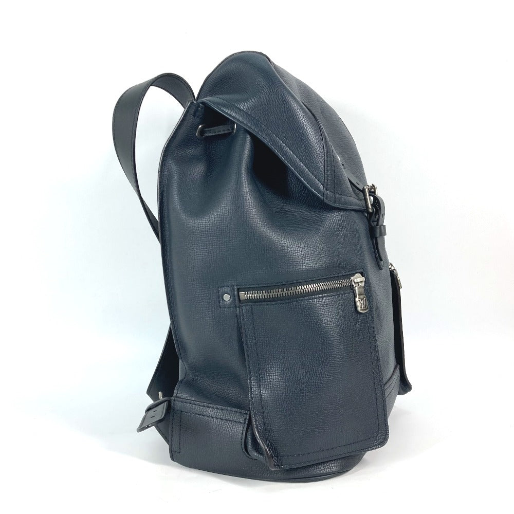 LOUIS VUITTON Backpack M54960 Utah leather Navy Utah Canyon Backpack mens Used