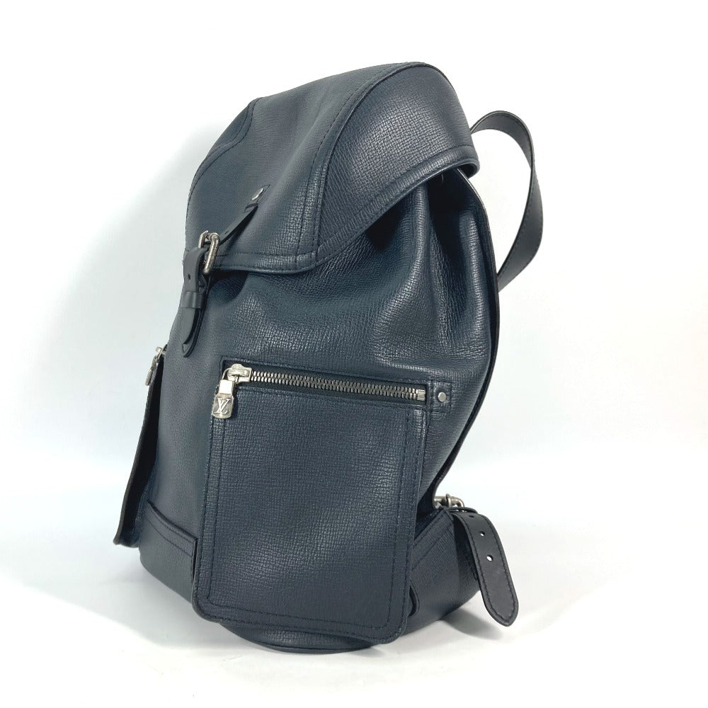 LOUIS VUITTON Backpack M54960 Utah leather Navy Utah Canyon Backpack mens Used