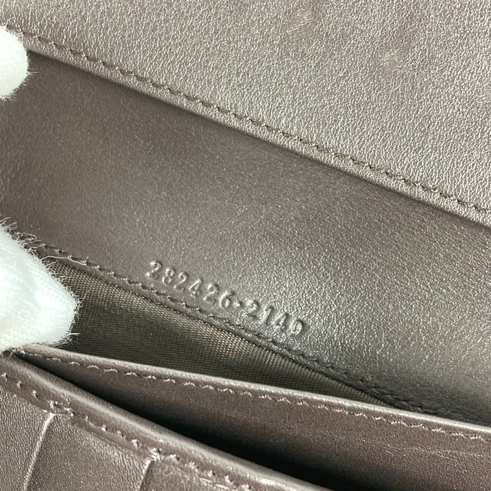 GUCCI Long Wallet Purse 282426  GG canvas / leather beige GG long wallet Interlocking G Women Used