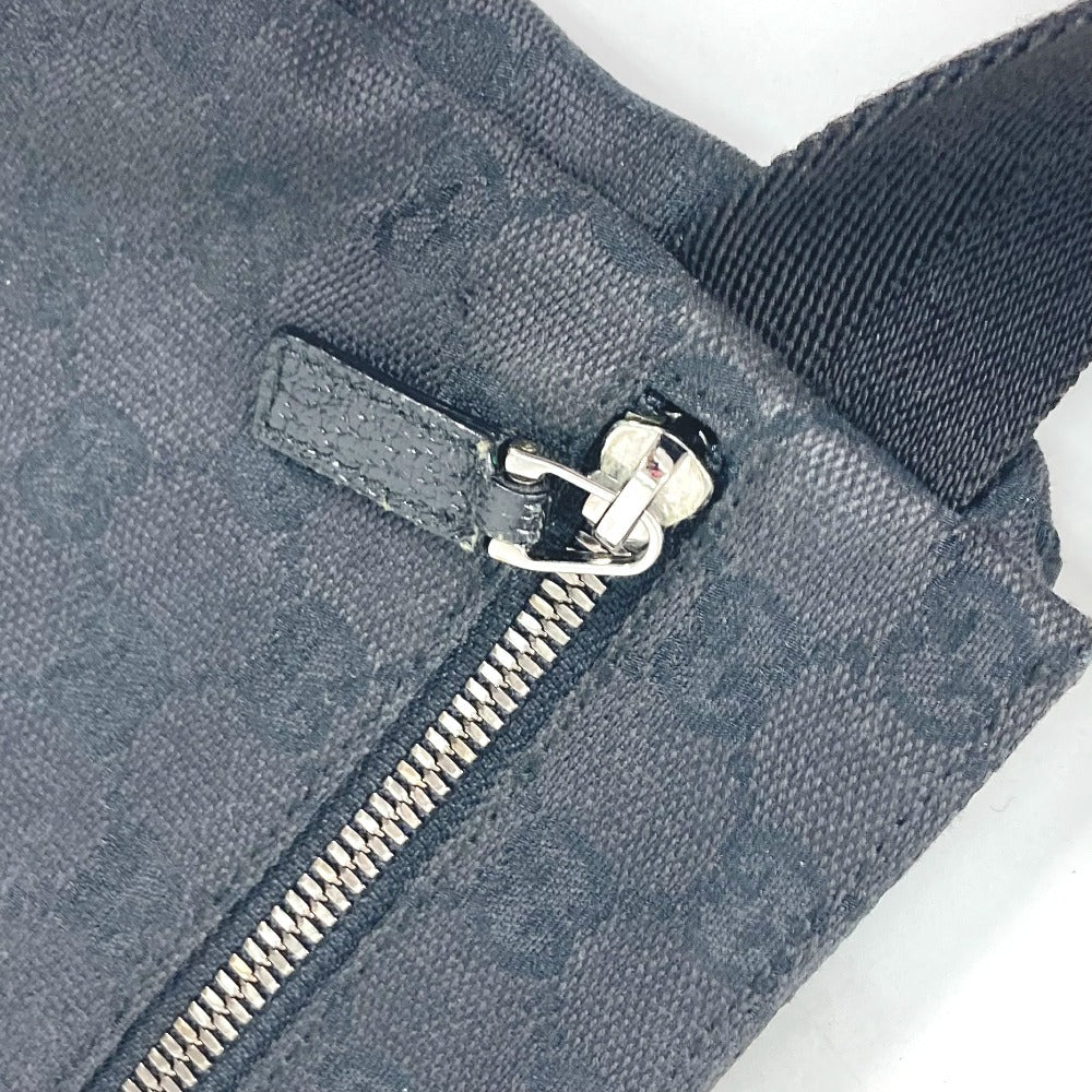 GUCCI Sling bag 28566 GG canvas / leather black Shoulder Bag Cross GG mens Used