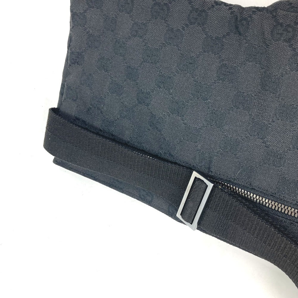 GUCCI Sling bag 28566 GG canvas / leather black Shoulder Bag Cross GG mens Used