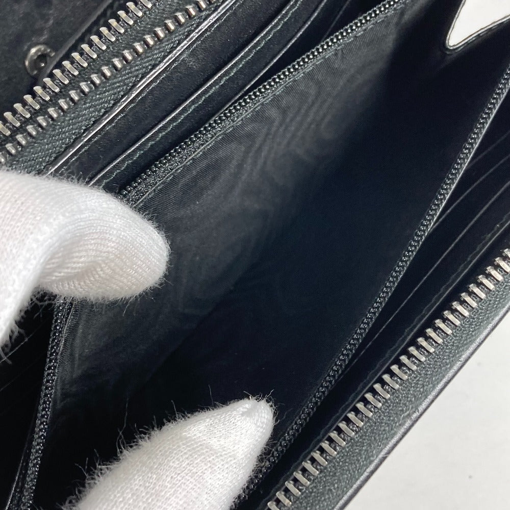 GUCCI Long Wallet Purse 409206 GG Supreme Canvas black GG Supreme Travel case handbag mens Used