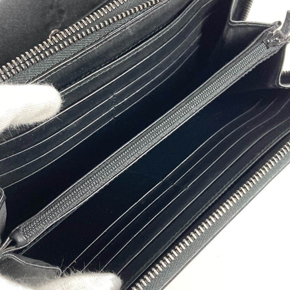 GUCCI Long Wallet Purse 409206 GG Supreme Canvas black GG Supreme Travel case handbag mens Used