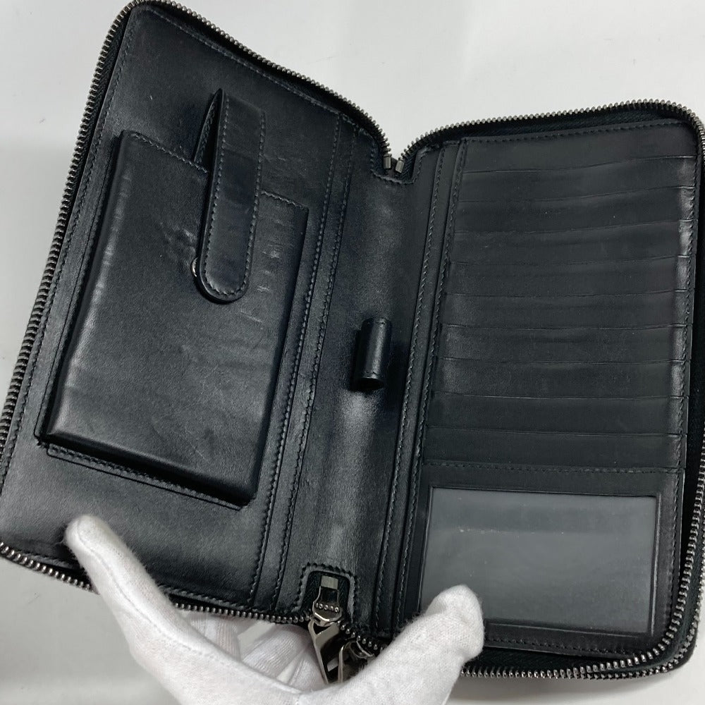 GUCCI Long Wallet Purse 409206 GG Supreme Canvas black GG Supreme Travel case handbag mens Used