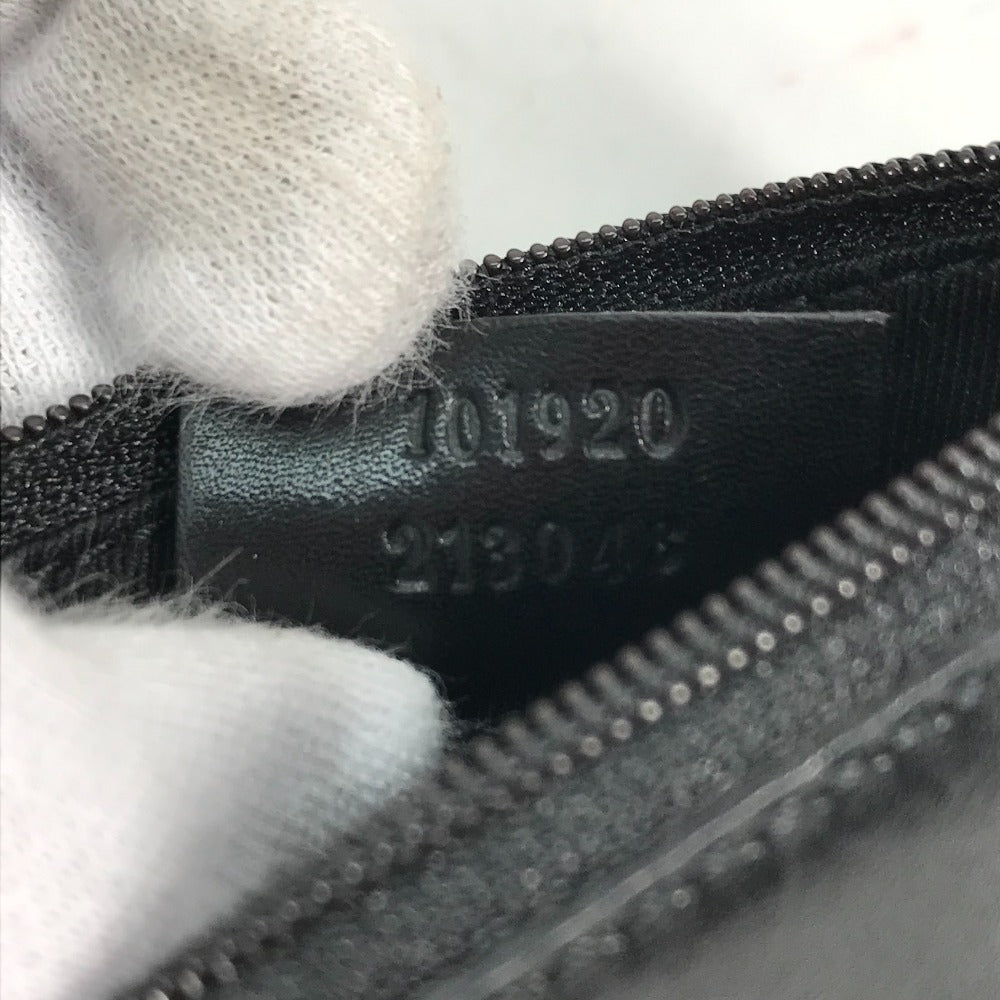 GUCCI Shoulder Bag 101920 GG canvas / leather black With porch GG Women Used