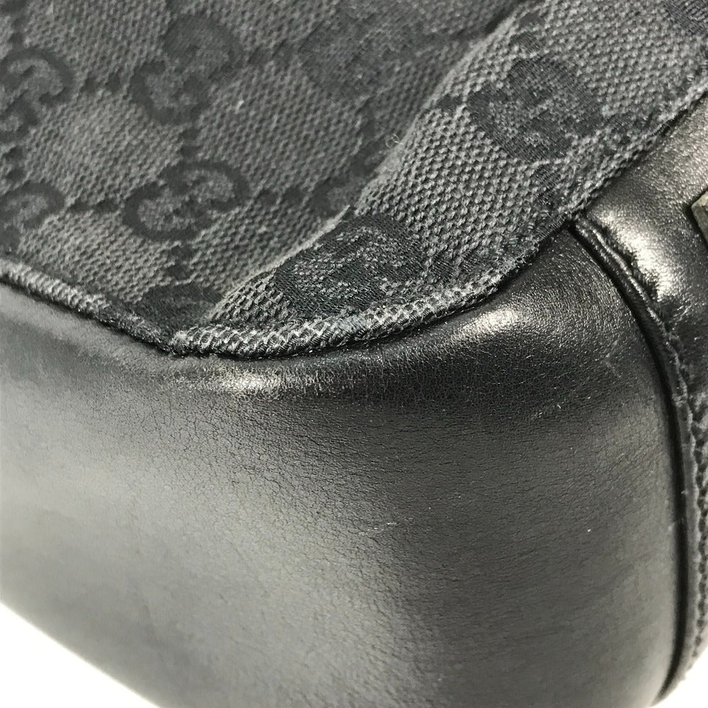 GUCCI Shoulder Bag 101920 GG canvas / leather black With porch GG Women Used