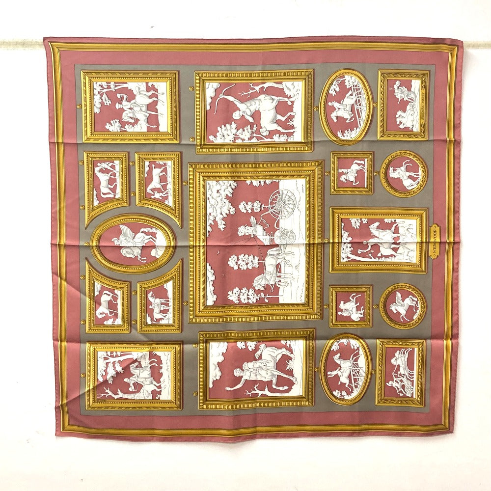 HERMES scarf silk pink Wedgwood WEDGWOOD Women Used