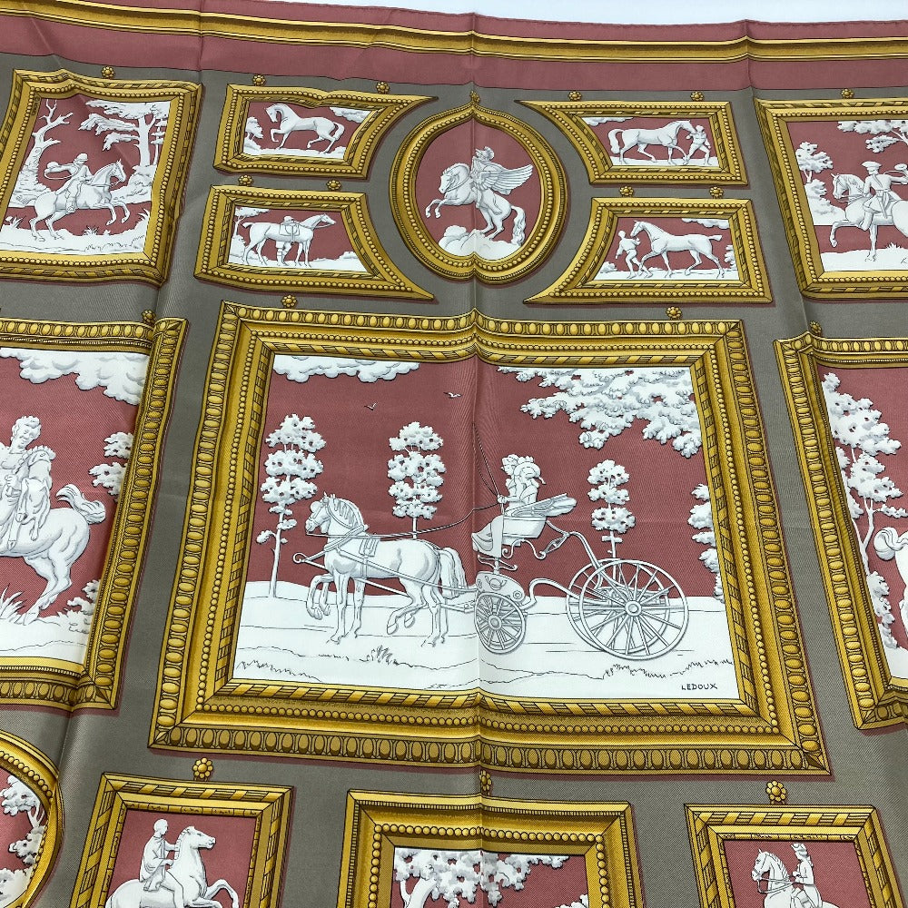 HERMES scarf silk pink Wedgwood WEDGWOOD Women Used