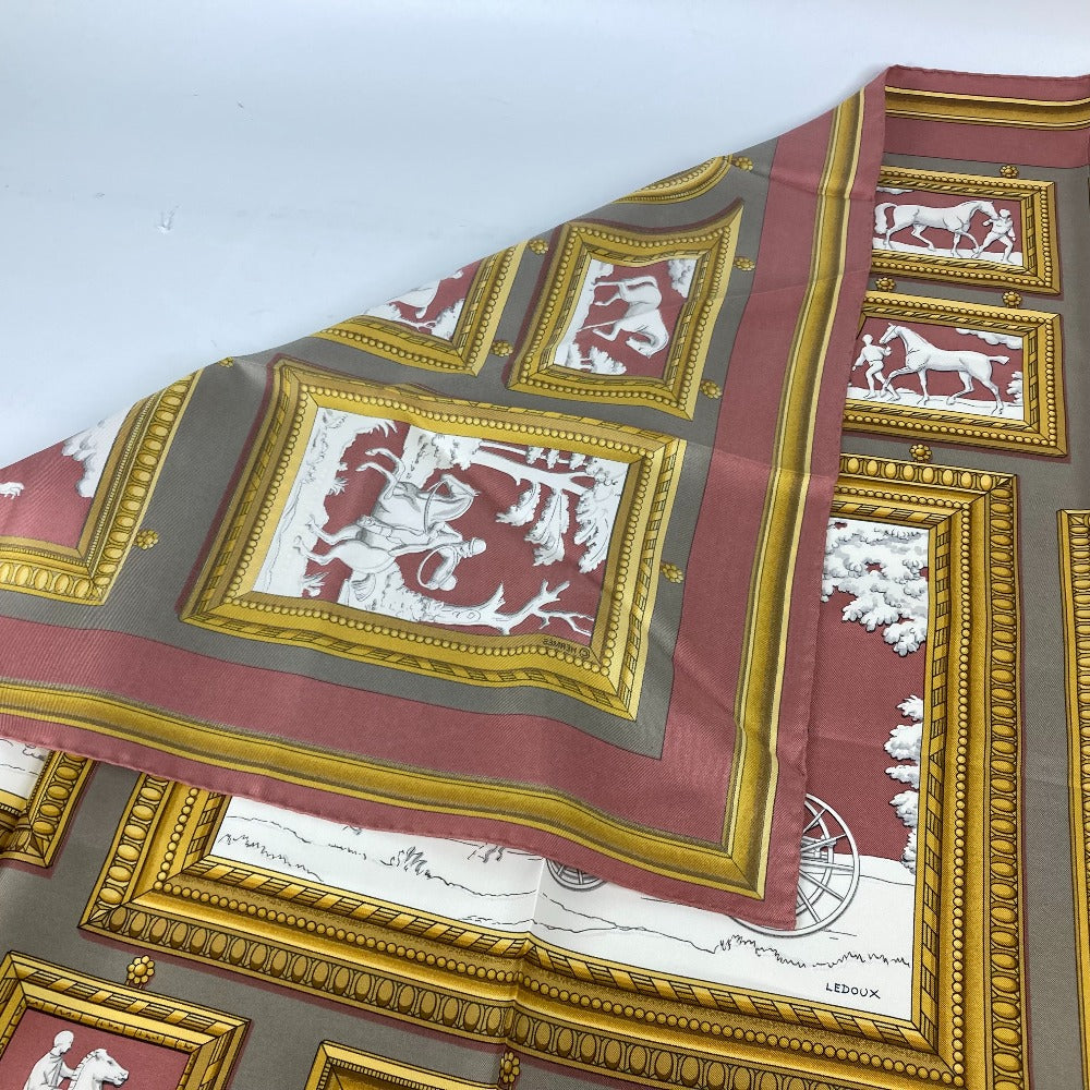 HERMES scarf silk pink Wedgwood WEDGWOOD Women Used