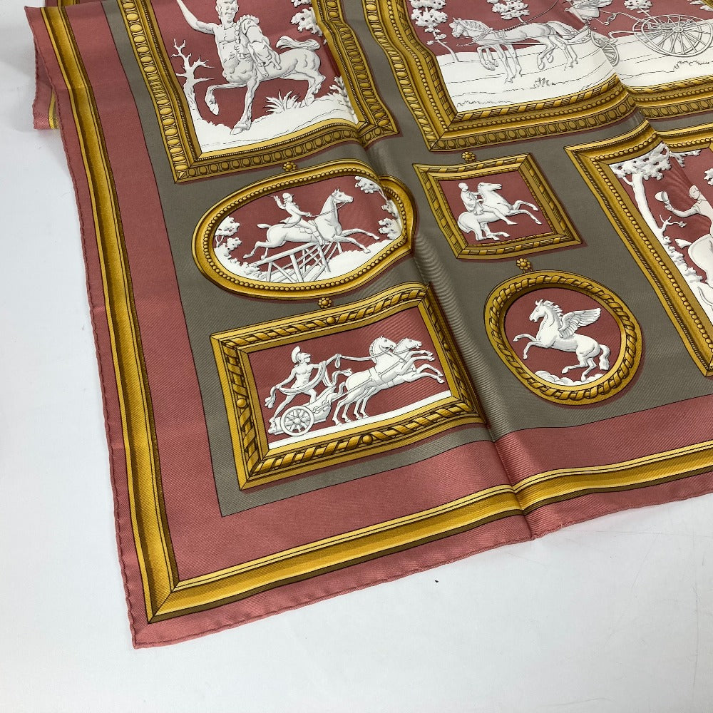 HERMES scarf silk pink Wedgwood WEDGWOOD Women Used