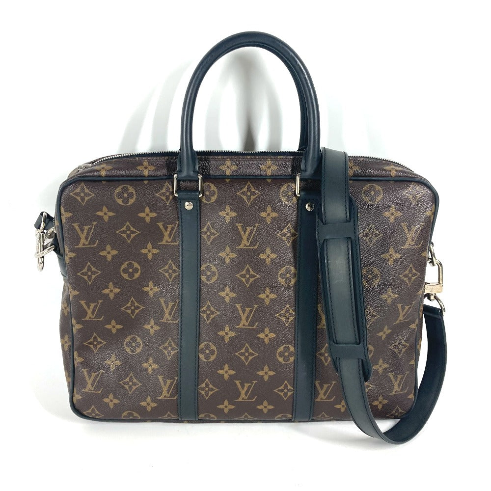 LOUIS VUITTON Business bag  M52005 Monogram macacer canvas Brown Monogram macacer Porto Document Voyage PDV PM