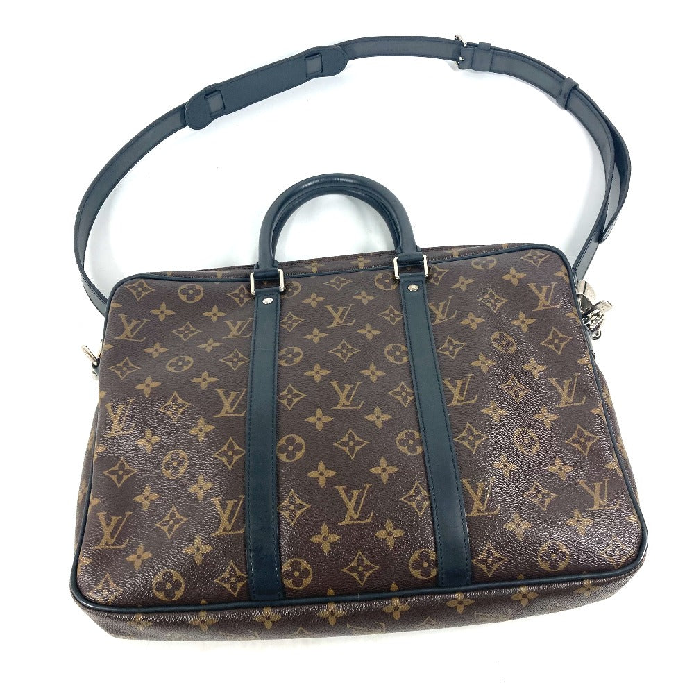 LOUIS VUITTON Business bag  M52005 Monogram macacer canvas Brown Monogram macacer Porto Document Voyage PDV PM